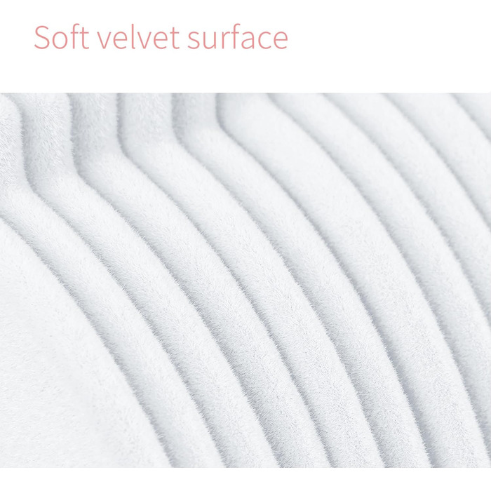 В'язки для дитячого одягу ManGotree з велюру, 30 шт., білі. Дитячі вішалки з обертовим гачком та вигнутим плечем для дитячого одягу