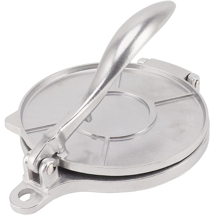 Пресс для тортилій Cyrank, ручний ротатор для роти, прес для тако, квесаділи, з алюмінієвого сплаву (16 см, срібний)