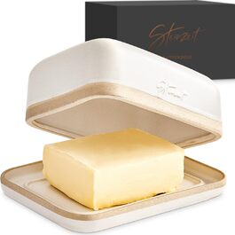 Керамічна маслянка Steinzeit Design, 250 г, унікальний дизайн, підходить для всіх стандартних пачок масла, можна мити в посудомийній машині