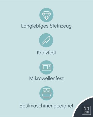 Набір посуду з каменю 12 осіб Rustic 48 предметів, Преміум якість, Стиль кантрі, Набір тарілок та мисок, Тарілька для сервірування, Набір Pure Living у бежевому кольорі 48 предметів