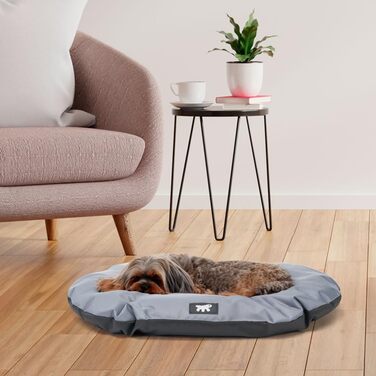 Ортопедичне собаче ліжко Ferplast для великих собак: м'яка лежанка, водонепроникний знімний чохол, 110 x 70 x 8 см, сірий