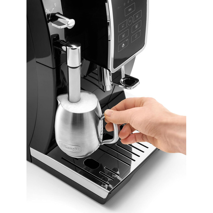 Кавомашина De'Longhi Dinamica ECAM 350.15.B: автоматична з капучинатором, чорна