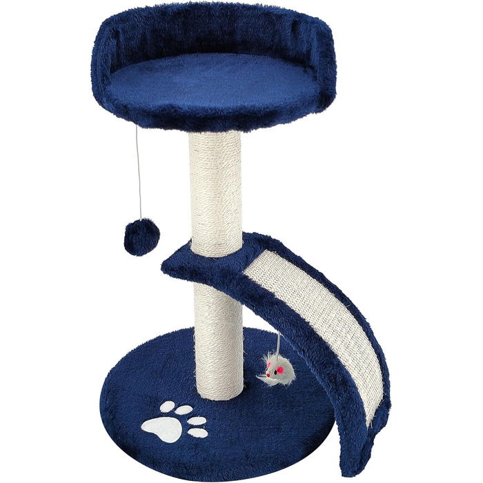 Дерев'яний кігтеточний комплекс Beltom® Kratzbaum 54 см, рожево-білий (блакитний)