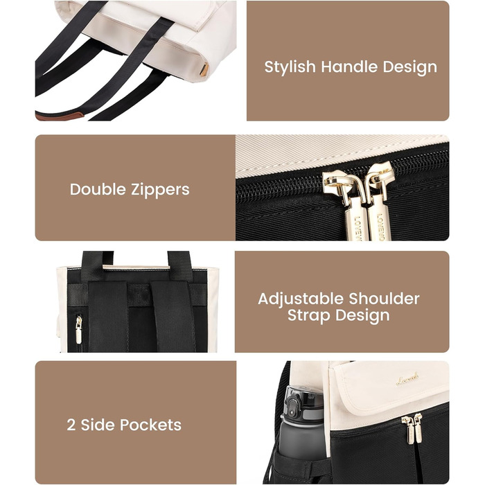 LOVEVOOK Рюкзак для жінок, великий, 15.6