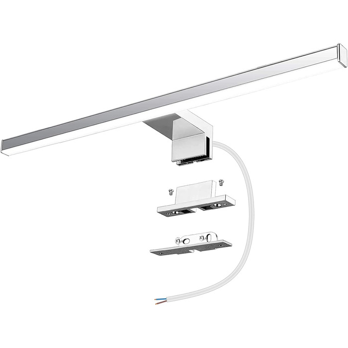 Azhien LED Mirror Light Bathroom 10W 820LM 60cm Neutral White 4000K, Slim 14mm Width 3in1 Mounting IP44 230V Wall Light Mirror Lamp 600mm, No Flickering Bathroom Cabinet Mirror Lights