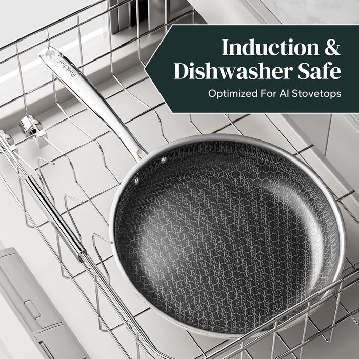 Набір сковорідок Redchef Antihaft з антипригарним керамічним покриттям, 3 шт., 20+26+30 см, чорний