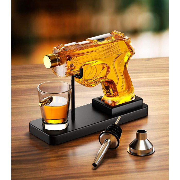 Colleague Mini Whiskey Decanter Set with Glasses for Men, Unique Anniversary Birthday Gift Ideas for Men Dad from Daughter, Cool Military Gift, Cool Liquor Dispenser for Bar Drinking Party