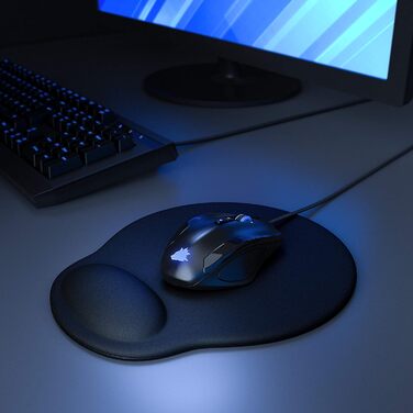 Кисетковий Mousepad CSL з гелевою підкладкою для зап'ястя - чорний (круглий)