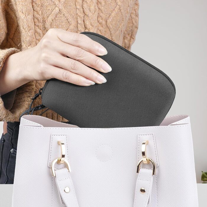 Органайзер для кабелів SIMTOP: компактний кейс для аксесуарів, SD-карт, Powerbank, ідеальний для подорожей, офісу та фотографії (зелений/сірий)