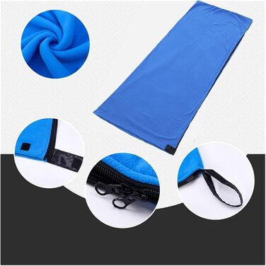 GIJMZY Sleeping Bag Fleece Sleeping Bag for Outdoor Use, Sleeping Bag with Inner Lining, equipped with ultralight camping, hiking, climbing, essential for warmth