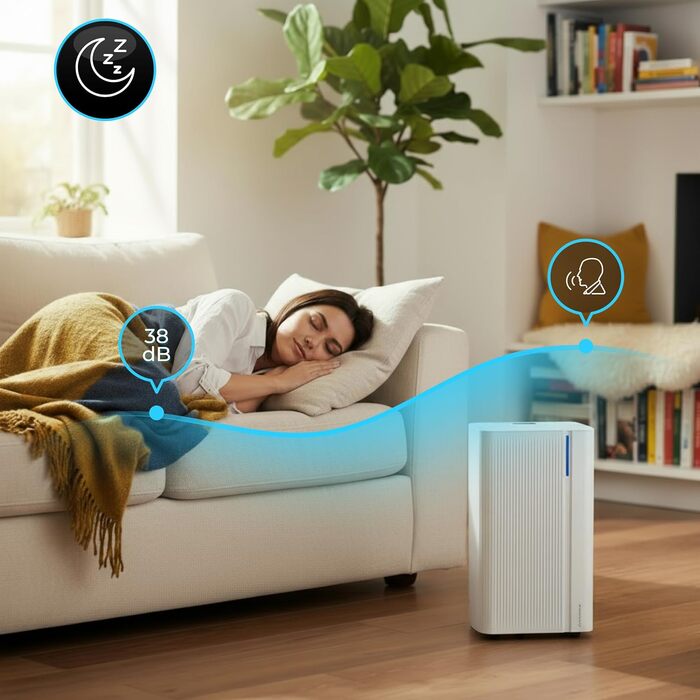 Електричний осушувач повітря Climative WAVE ION 12L/24h з Wi-Fi та очищувачем повітря для дому, квартири, ванної кімнати. Захист від вологи та плісняви до 20м²