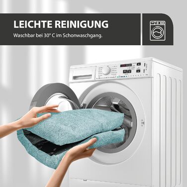 Лежанка для собак Rohrschneider, Made in EU, з антиковзким покриттям, міцна, для собак маленьких, середніх та великих порід, також для котів, з мискою, розмір 2 (тюрквіс), 120 x 75 x 7 см