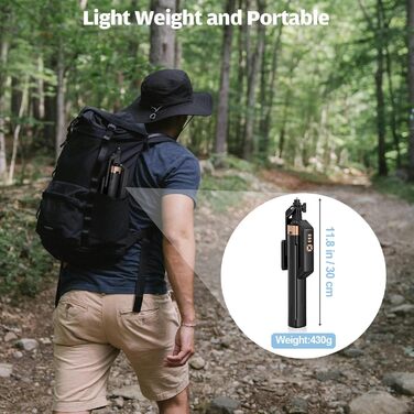 Avaspot штатив-селфістик 180,3 см з LED-підсвічуванням та пультом ДУ – для iPhone, Android, GoPro, камер