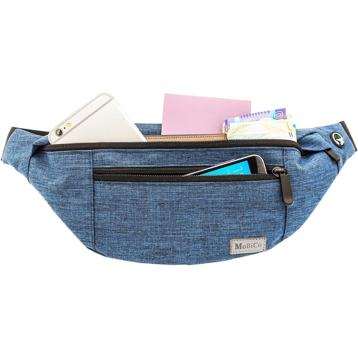 Чоловіча/жіноча поясна сумка-рюкзак для активного відпочинку, спорту та подорожей (водонепроникна, блакитна)