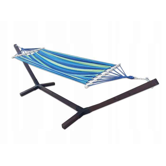 Гамак з стійкою Comfort Zone, коричневий, навантаження до 200 кг, 330 x 150 см