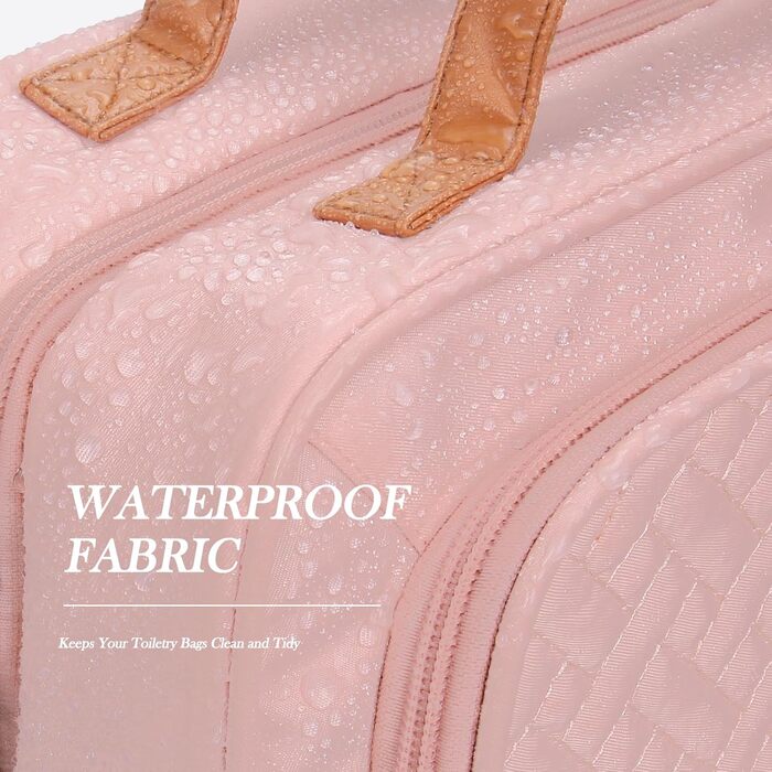 Складана дорожня косметичка IDEATECH, водонепроникна, для чоловіків та жінок, з петлею для підвішування (251-рожевий)