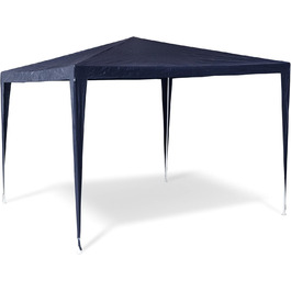 Relaxdays Gazebo Tent HBT: 2.5 x 3 x 3 m Garden Gazebo with square footprint and 100% PE roof Party tent for festivals or celebrations Pavilion with steel frame, pavilion, white (Blue)