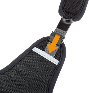 Шлейка для собак Ferplast Ergo Trekking Medium, чорна, з 6 застібками, вишукана посадка, світловідбиваюча, з підкладкою