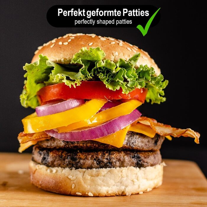 Пресс для бургерів COM-FOUR® Ø 14 см з нержавіючої сталі 430, Burger Smasher - прес для рівних котлет, придатний для миття в посудомийній машині, Fleischbeschwerer ідеально підходить для гриля та сковороди