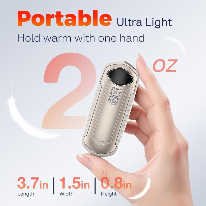 Електричні грілки для рук 2 шт., перезаряджувані, 6000mAh, компактні, надлегкі, 5 рівнів нагріву до 55°C, для кемпінгу (Хакі)