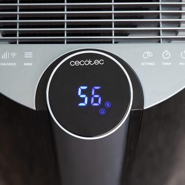 Зволожувач повітря Cecotec BigDry Series 2000: 750 мл/день, резервуар 0.6-2 л, 2 швидкості, 2 режими, радіус дії до 25 м², функція очищення. (2000 Essential), білий