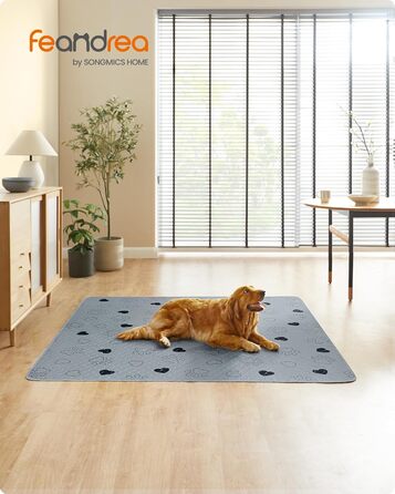 Підстилка для собак Feandrea, 2 шт., 122 x 91 см, XL, сіра, нековзна, швидковисихаюча, для дому