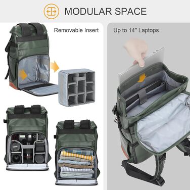 Рюкзак для камери Tarion: водонепроникний, з відділенням для 14