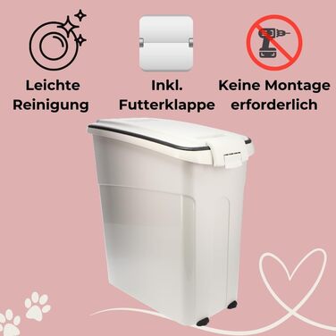 Airtight Food Container with Lid - 54L Pet Food Storage Box for Dog & Horse Dry Food