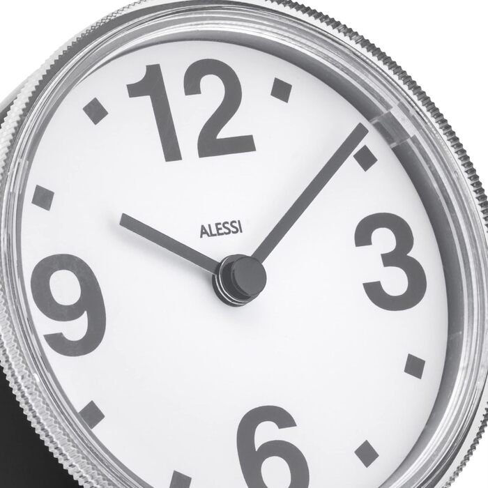 Настільний годинник Alessi Cronotime 01 B, ABS, чорний, 7 см