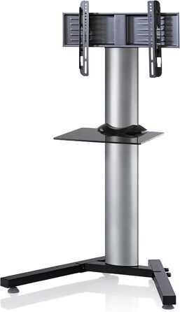 Підставка для телевізора VCM Stadino Mini срібна, розмір 125x90x72 см