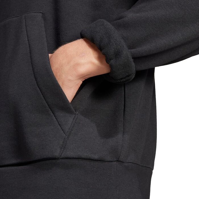 Чоловіча толстовка-худі Adidas Essential Linear Fleece чорного кольору, розмір XS