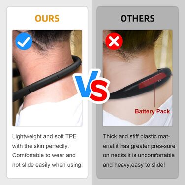 Ліхтарик на шию LED для читання, гнучкий, з USB зарядкою, 3 кольори світла, захист очей для дорослих та дітей, чорний