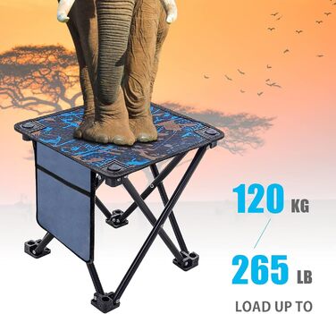 Складаний туристичний стільчик для риболовлі та відпочинку на природі - компактний, з сумкою