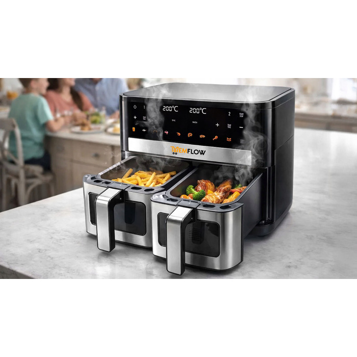 Аерофритюрниця MEMFLOW 10л 2200Вт з двома чашами