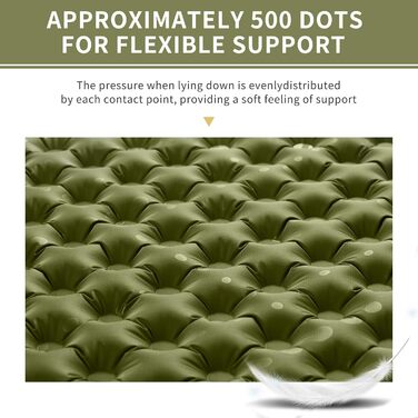 Килимок туристичний Naturehike Ultraleichte самонадувний, 3.5R, зелений, великий. Килимок для кемпінгу, трекінгу, альпінізму, подорожей.