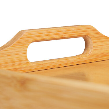 Relaxdays Bamboo Serving Tray with Drawer