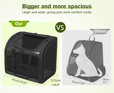 Рюкзак для собак та котів Pecute: переноска для 2 котів або 1 собаки, сірий