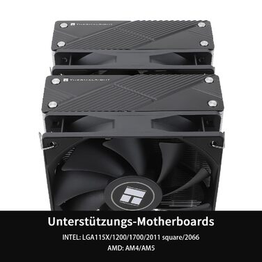 Охолоджувач CPU Thermalright Phantom Spirit 120 з 7 тепловими трубами та вентилятором TL-C12B V2 PWM (1500 RPM), сумісний з AMD AM4/AM5/Intel 1700/1150/1151/1200/2011