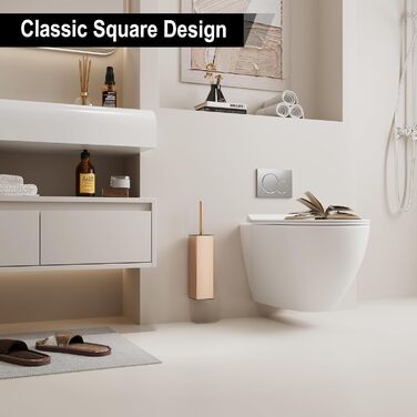 Настінна щітка для унітазу BVL з кріпленням без свердління, набір з 2 насадками, білий матовий колір