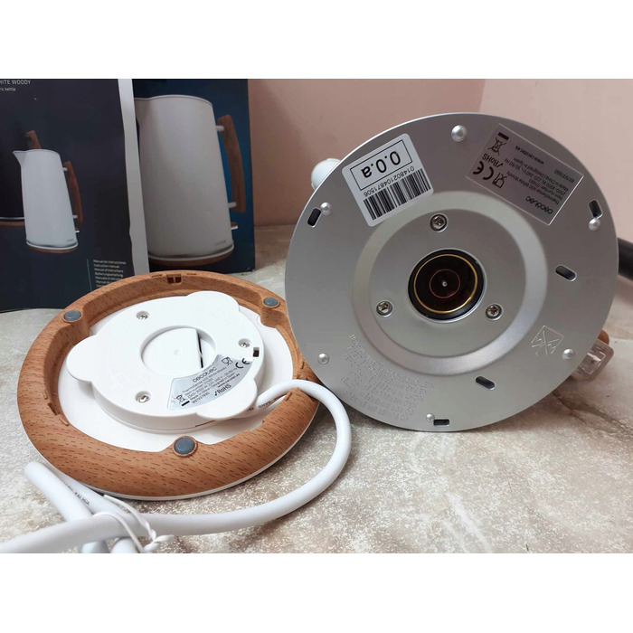 Електричний чайник Cecotec Thermosense 400 (білий з дерев'яними елементами), 3000 Вт, 1.7 л