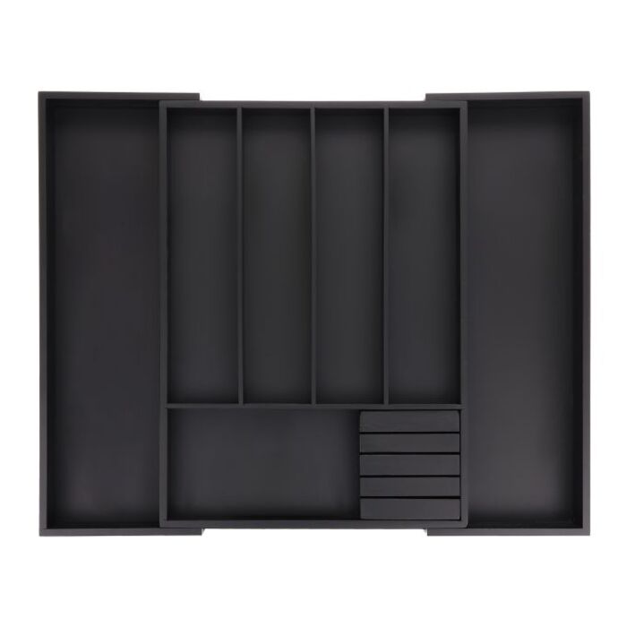 Relaxdays Extendable Bamboo Cutlery Box