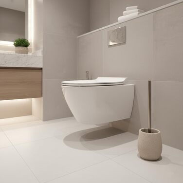 Набір аксесуарів для ванної кімнати бежевого кольору, 3 предмети, сучасний дизайн