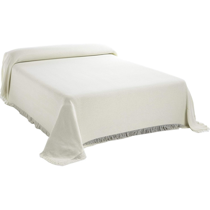 Універсальний плед Martina Home Spiga, 80% бавовна, 20% поліестер, натуральний, 260x300 см