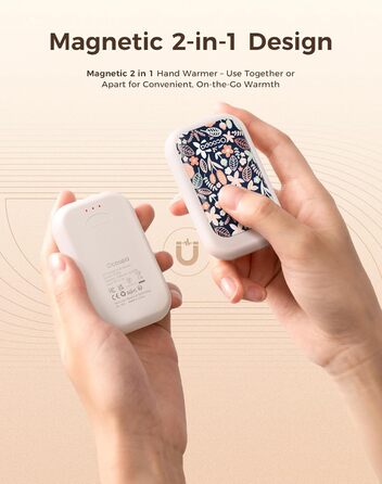 Електричні грілки для рук OCOOPA AI з магнітом, 5000mAh, 2 шт., ультратонкі, для жінок, подарунок, зима