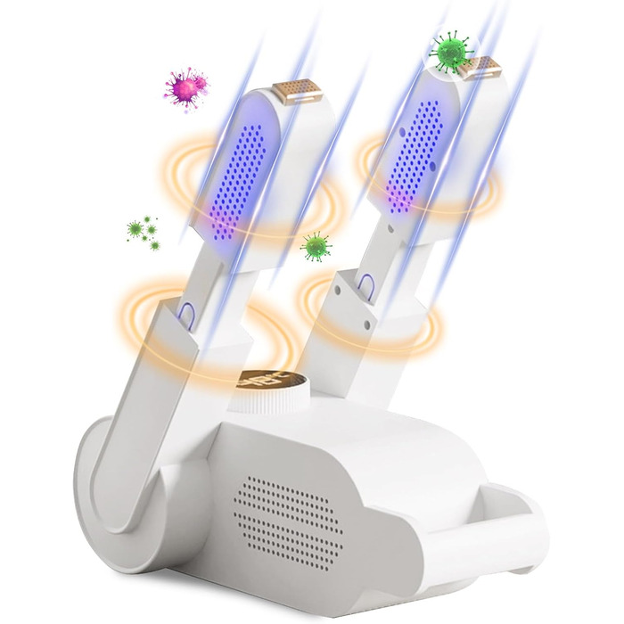 Електричний сушильник для взуття з цифровим дисплеєм, нагрівач для дитячого взуття, вентилятор, сушильник для кросівок, шоломів, черевиків, підігрівач ніг, сушильник для взуття, Озон + UV-світло + активоване вугілля, потрійний антибактеріальний захист, бі