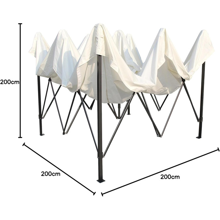 All Seasons Gazebos Pavilion, 2 x 2 m, robust, completely waterproof (Cream)