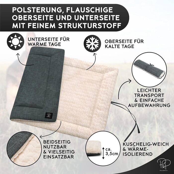 М'яка ковдра для собак Pawz | 2 шт. | 100x70 см | Стильна, міцна, для переноски, подорожей | Підходить для собак та котів