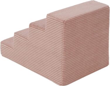 Сходинки для собак Velinda з 4 ступенями, для котів, домашніх тварин, допомога у вході, пінополіуретан (рожевий)