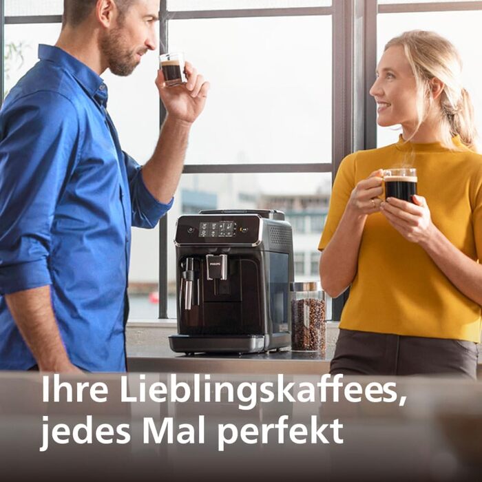 PHILIPS 2200 Series Fully Automatic Coffee Machine – Classic Milk Frother, Intuitive Touch Display, Matte Black (EP2220/10) Classic Milk Frother 2 Coffee Specialties