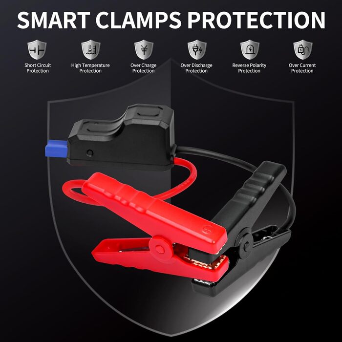 Powerbank для пуску автомобіля BOTEAIFIU Starthilfe 3000A: для бензинових двигунів до 8.0L, 12V, з LED-ліхтариком, для SUV, мотоциклів, ATV та газонокосарок